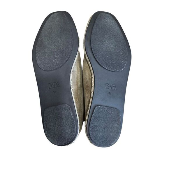 Zara Velvet Espadrille Loafer Flats - Picture 9 of 12